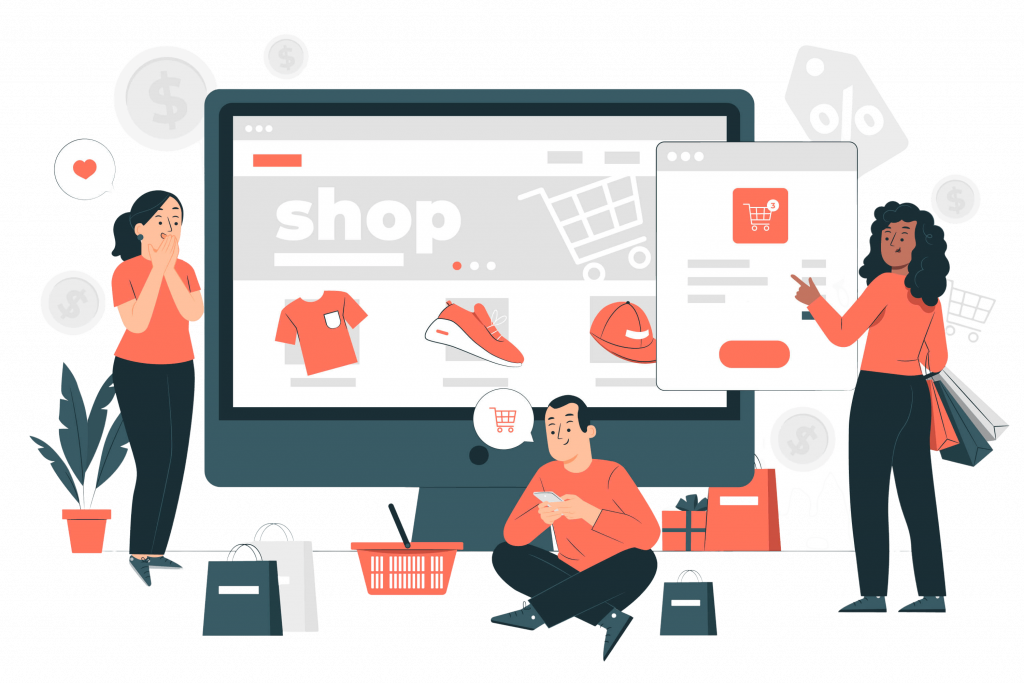 Landingpage mit Shop